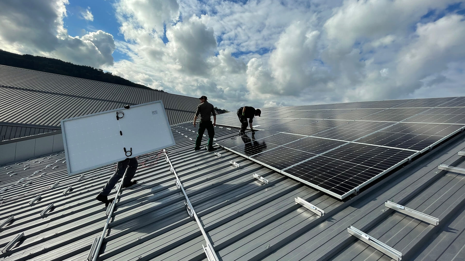 Photovoltaik Anlage montiert